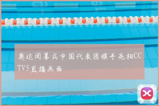 奥运闭幕式中国代表团旗手亮相CCTV5直播画面